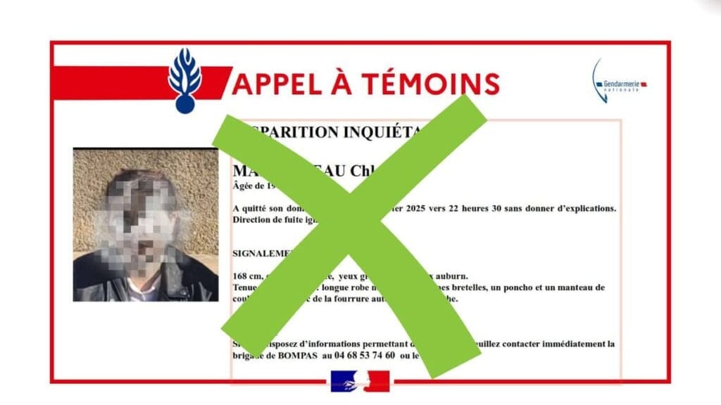 Occitanie : appel à témoins après la disparition d’une jeune fille de 19 ans près de Perpignan