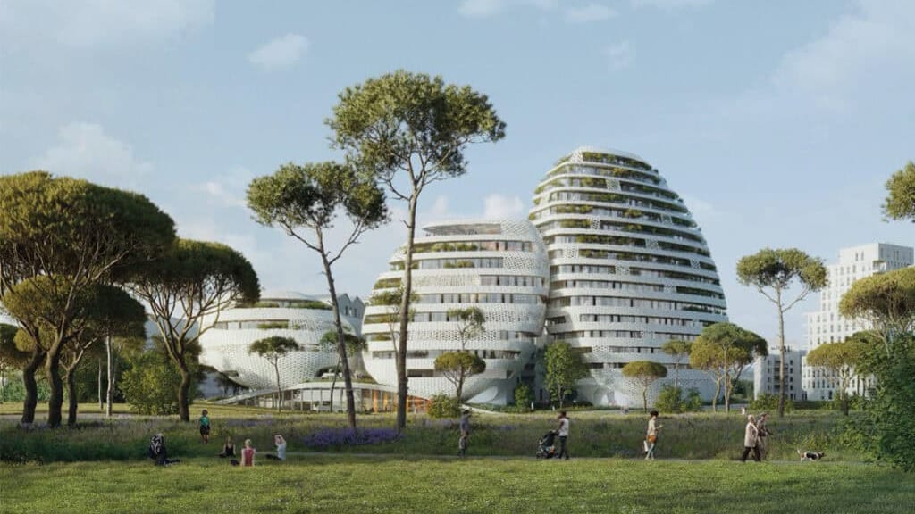 Montpellier : La folie architecturale Les Galets à Port Marianne en vidéo