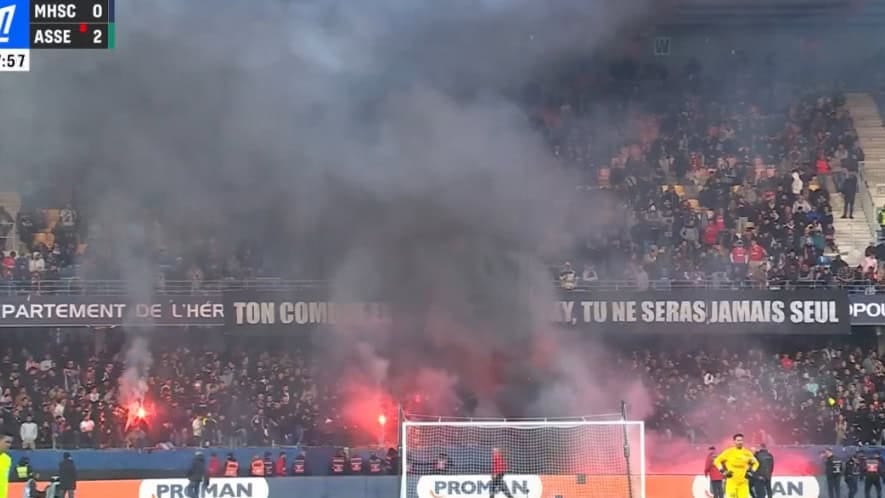 Ligue 1 : Montpellier vs Saint-Étienne arrêté après des débordements en tribune