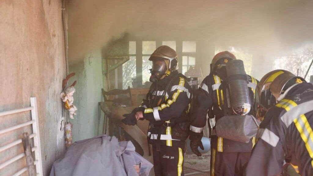 SDIS 30 / S. Thierry : Les pompiers du Gard en intervention lors de l’incendie à Saint-Privat-des-Vieux, ce lundi matin