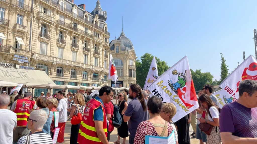 Montpellier : rassemblement contre la fermeture des centres sociaux de l’ADAGES