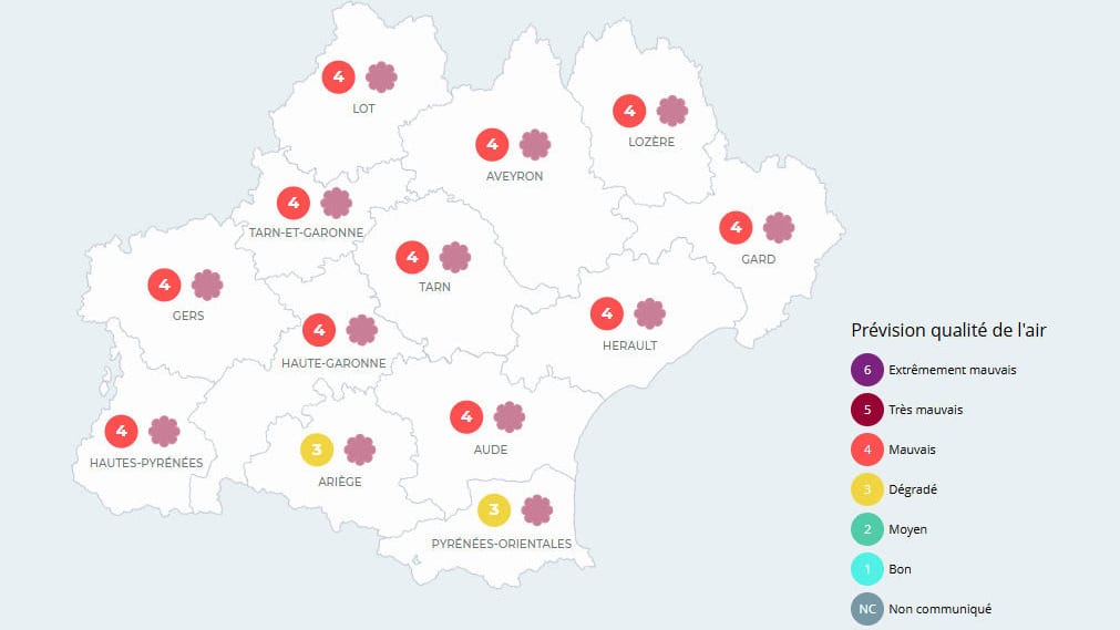 Occitanie : le Gard et l’Hérault touchés par un épisode de pollution aux particules en suspension
