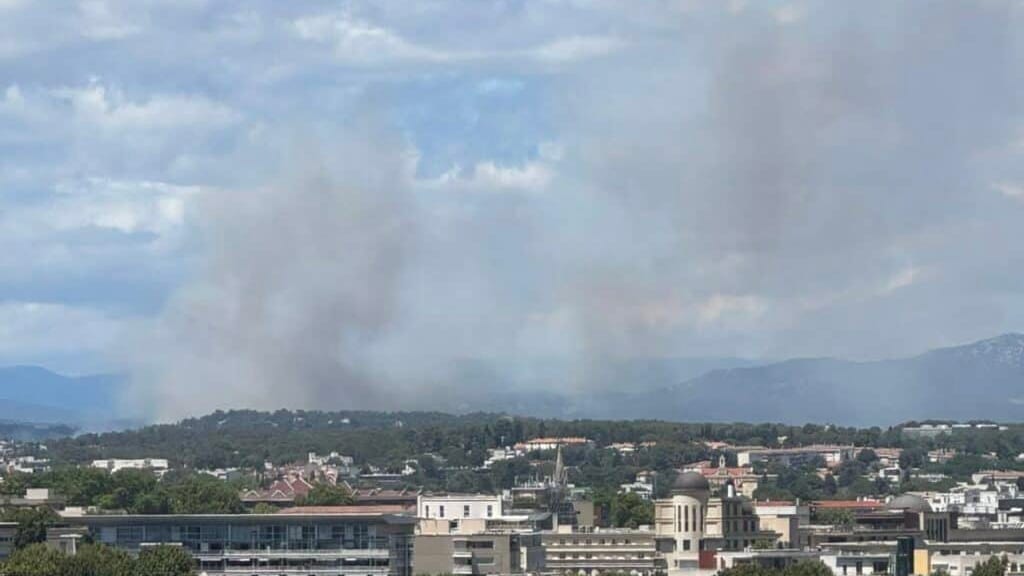 Hérault : incendie en cours au Nord de Montpellier ce lundi