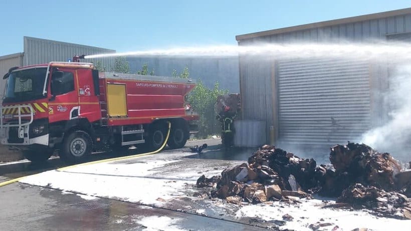 Hérault : incendie dans une benne de déchets