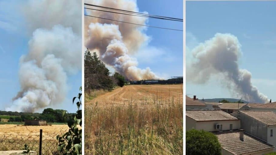 Hérault : important incendie en cours sur le massif de la Gardiole ce samedi