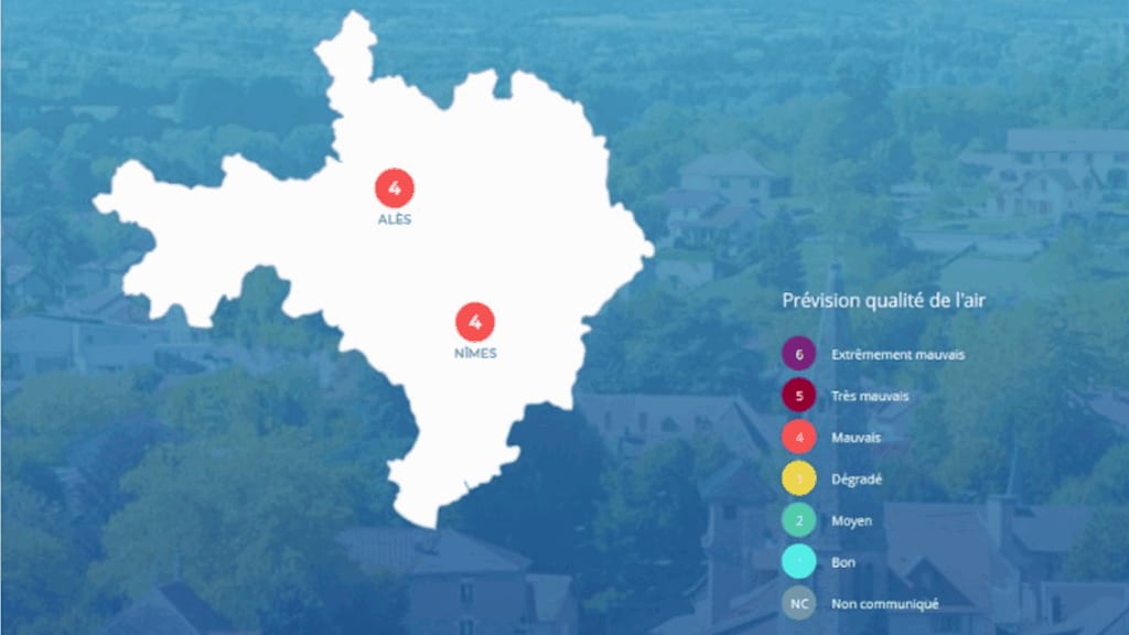 Gard : épisode de pollution à l’ozone prévu ce samedi