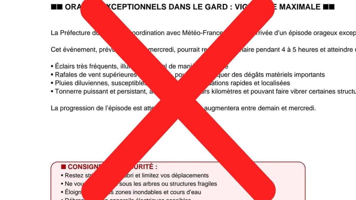 Gard : un faux communiqué de presse circule, la préfecture porte plainte