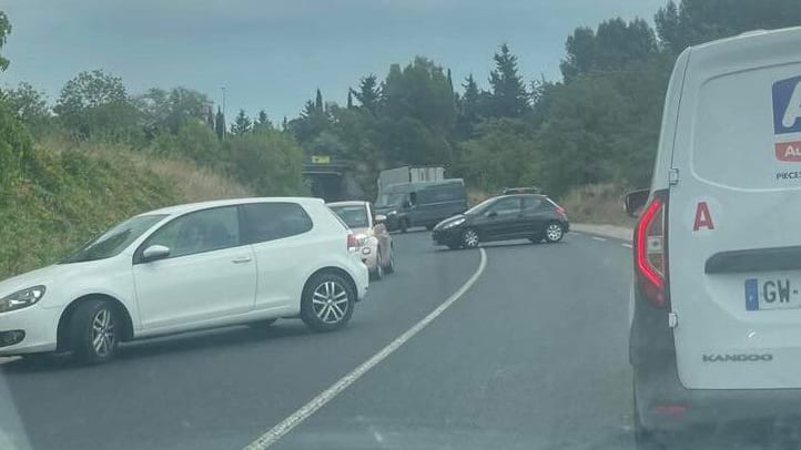Près de Montpellier : accident non loin du rond point de Paulette ce mardi