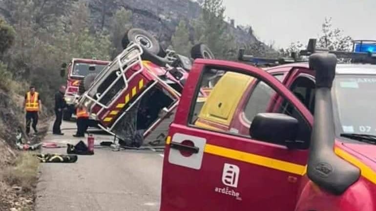 Aude : incendie, des pompiers ardéchois blessés lors d’un accident