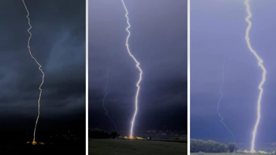 Météo : vidéo impressionnante de la foudre à quelques dizaines de mètres !