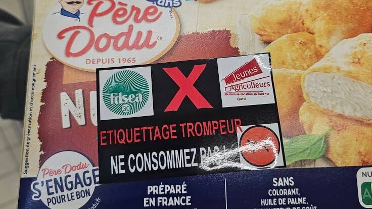 Gard : « étiquetage trompeur », les agriculteurs en action en grande surface