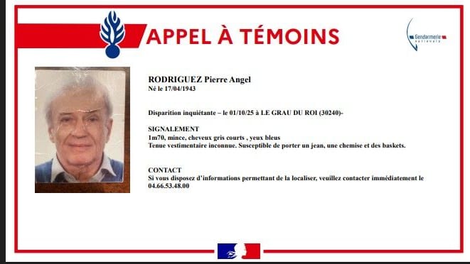Grau-du-Roi : disparition, où est Pierre Angel Rodriguez ?