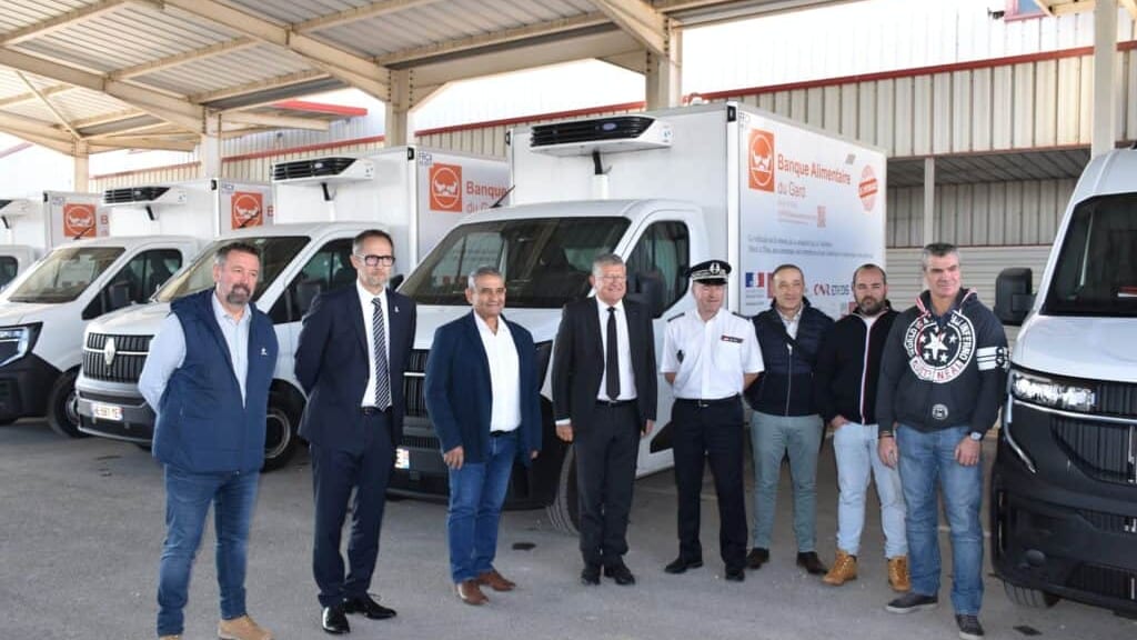 Gard : après l’incendie criminel, la Banque alimentaire inaugure sa nouvelle flotte de véhicules