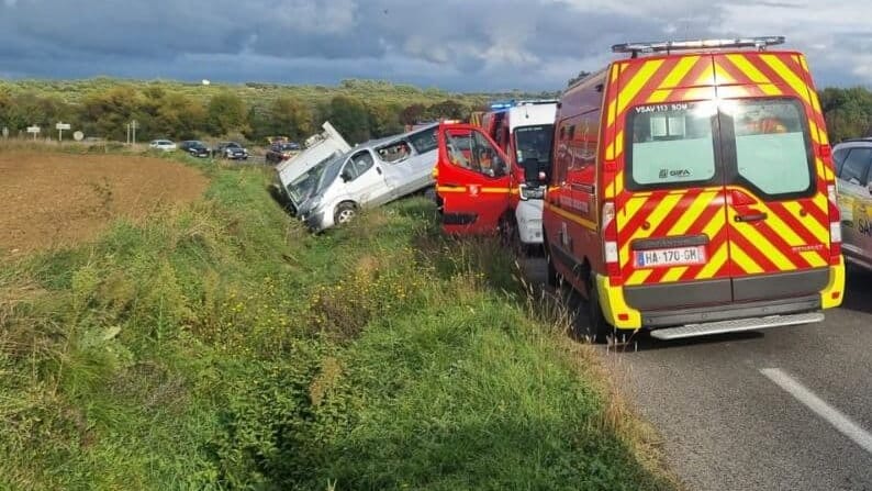 Gard : accident frontal entre deux véhicules, quatre blessés graves