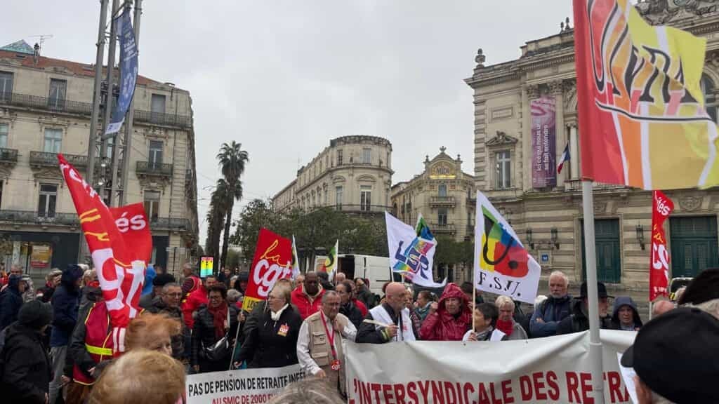 Montpellier : les retraités mobilisés pour défendre leurs droits