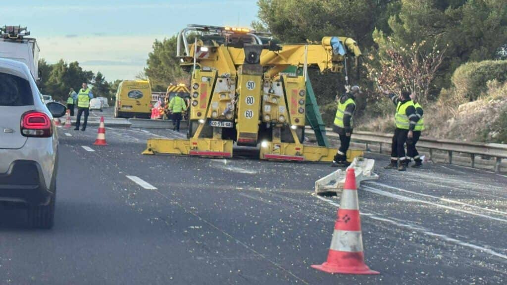 Autoroute A9 : accident à Fabrègues, circulation très compliquée