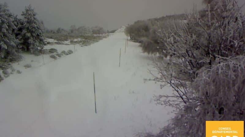 Météo : la neige tombe en abondance dans le Gard à l’Aigoual