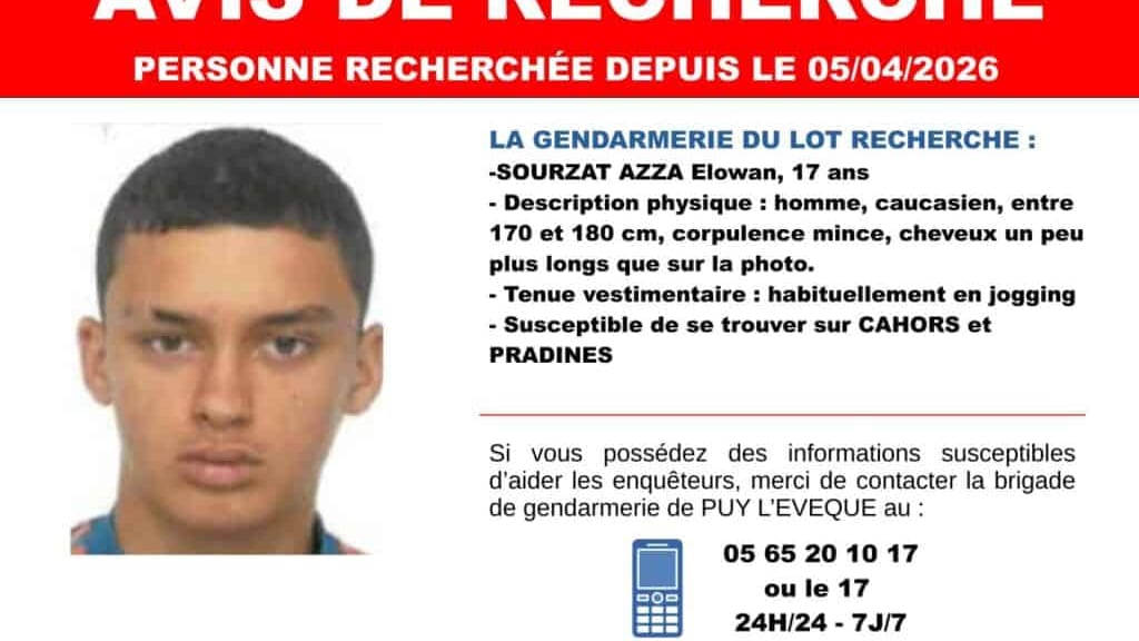 Lot : disparition inquiétante d’un jeune de 17 ans