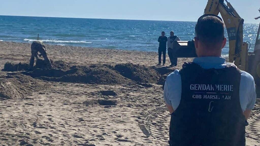 Hérault : un obus découvert sur une plage