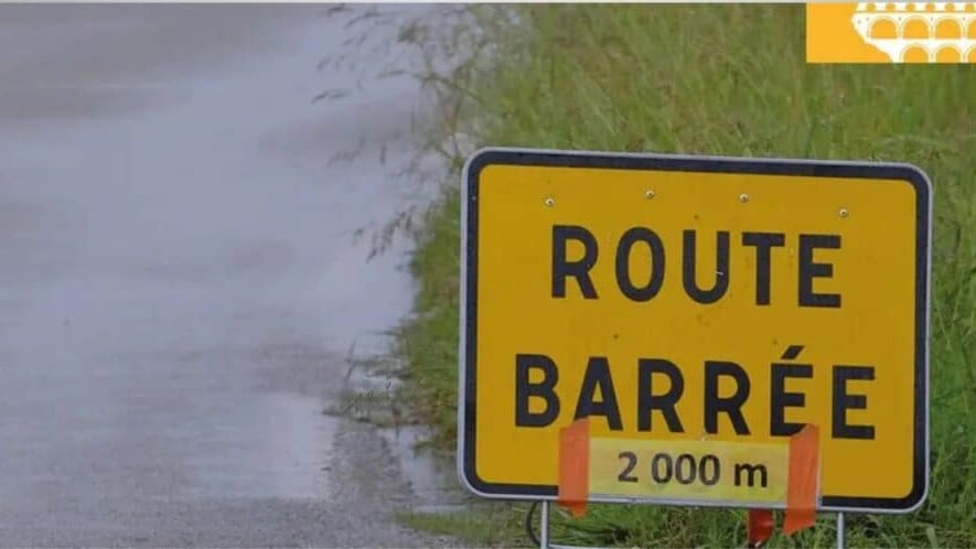 Gard : fortes précipitations, une route toujours fermée, une autre partiellement inondée