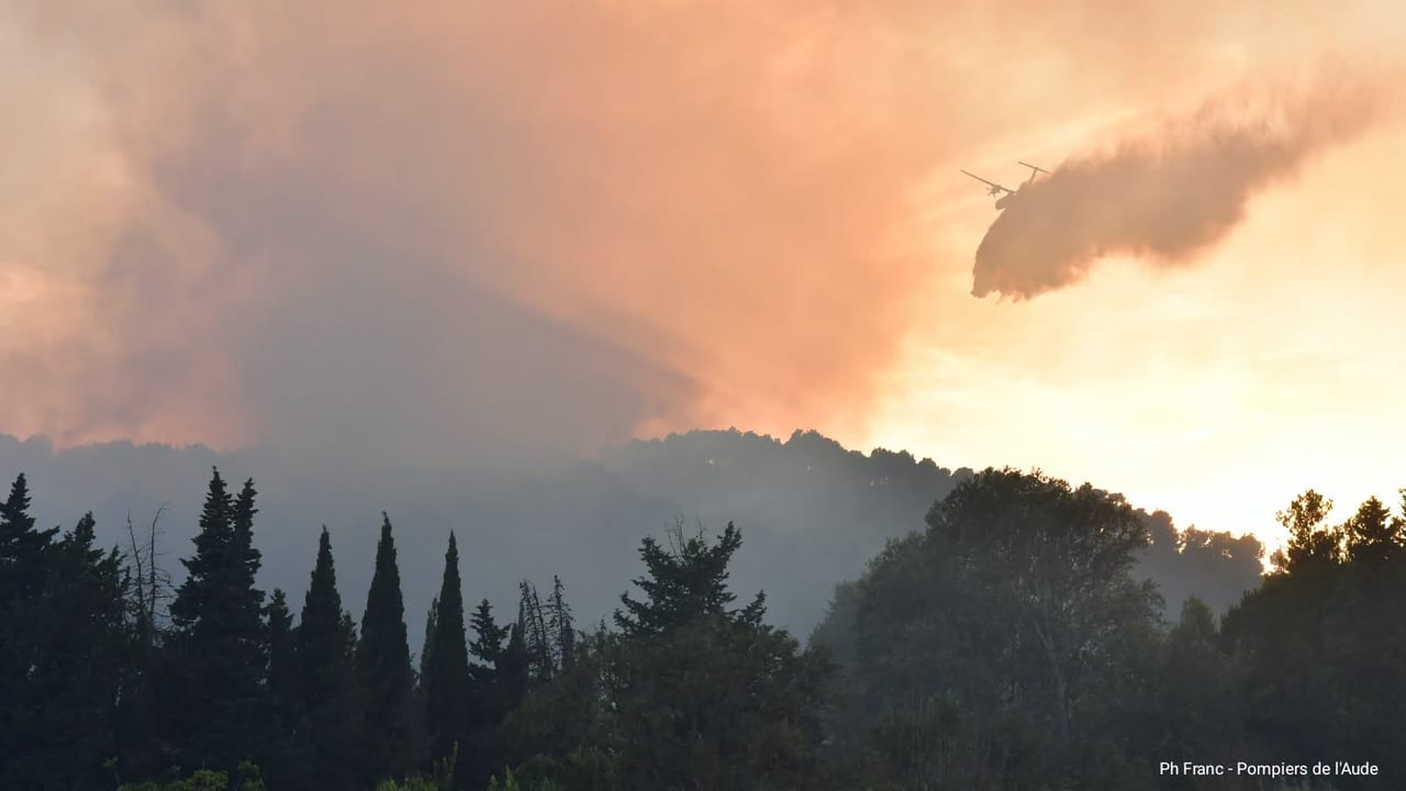 Pompiers de l'Aude - SDIS 11 - Incendie entre l'Aude et l'Hérault