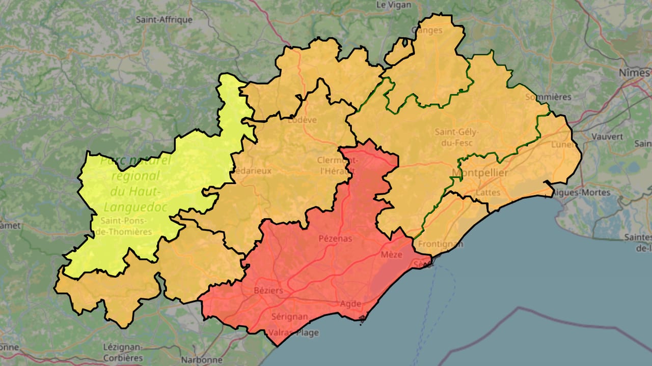 Préfète de l'Hérault - Ce jeudi 17 septembre, le risque incendie est très élevé dans un secteur de l'Hérault