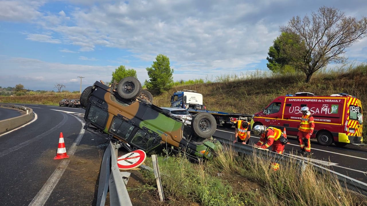 L'accident a eu lieu dans le sens Agde - Béziers / Crédit : Kazaa Infos Radars