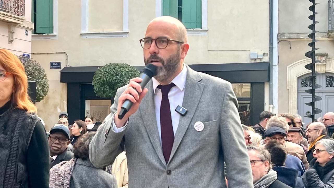 Vincent Bouget, maire de Nîmes, photo Linda Mansouri