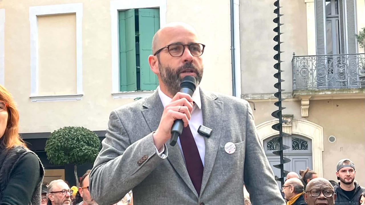 Vincent Bouget, maire de Nîmes, photo Linda Mansouri